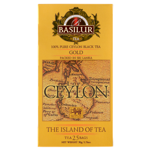 Basilur the Island of Tea Gold fekete tea 25 filter 50 g