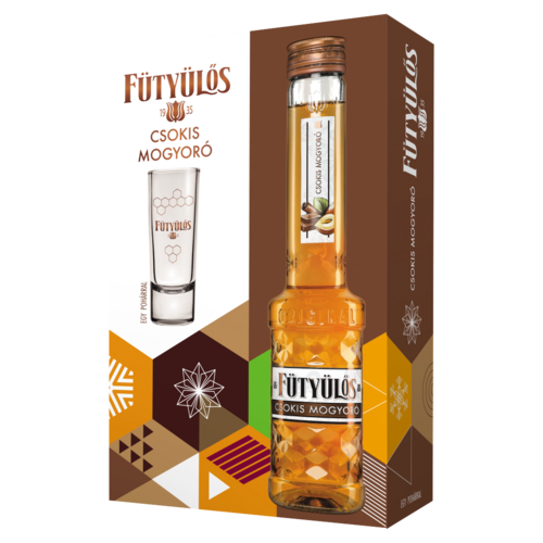 Fütyülős csokis mogyoró ízű likőr 24,5% 0,5 l + 1 db pohár