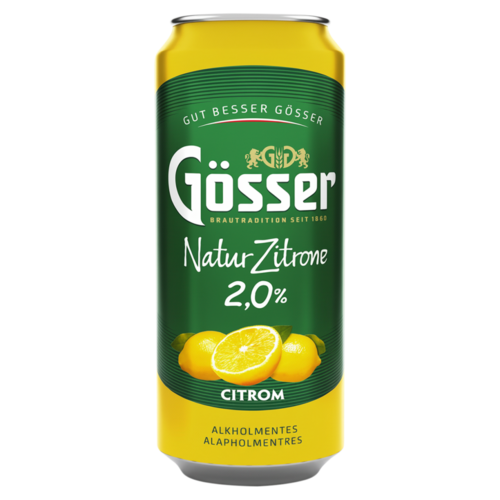 Gösser Natur Zitrone citromos sörital 2,0% 500 ml 