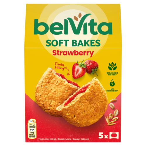 Belvita gabonás keksz epres töltelékkel 250 g