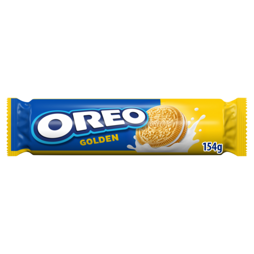 Oreo Golden vaníliaízű töltelékkel töltött keksz 154 g