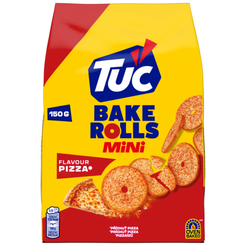 Tuc Bake Rolls Mini Pizzaízű Kétszersült 150 G