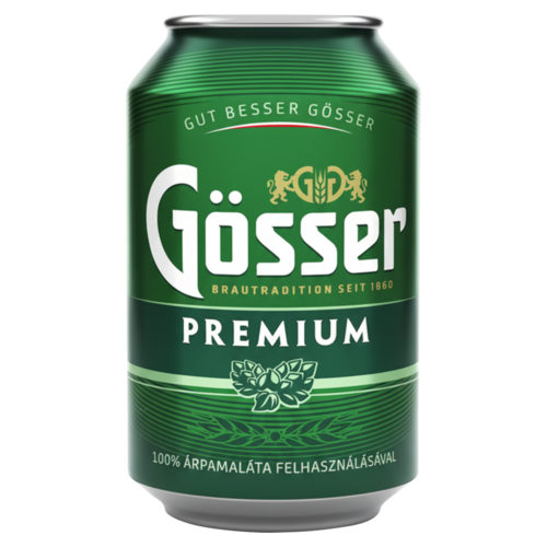Gösser Premium minőségi világos sör 5% 330 ml 