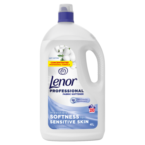 Lenor Professional Soft Cotton Textilöblítő, 4 l, 200 mosáshoz