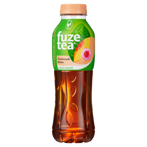 Fuze Tea szénsavmentes őszibarack és rózsaízű üdítőital fekete tea kivonattal 500 ml