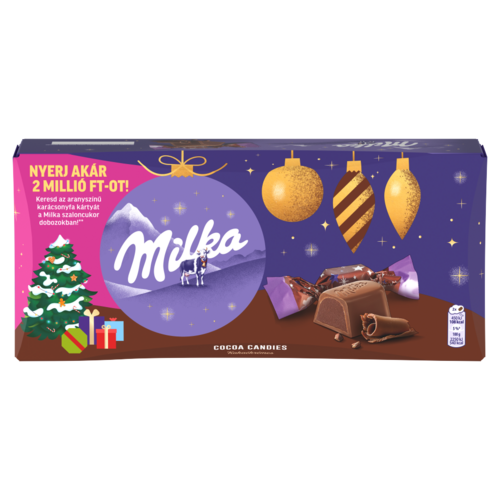 Milka alpesi tej felhasználásával készült tejcsokoládé szaloncukor kakaós krémtöltelékkel 255 g
