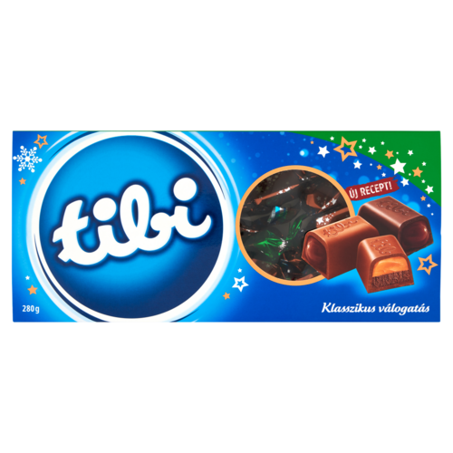 Tibi klasszikus szaloncukor válogatás ét- és tejcsokoládéval 280 g