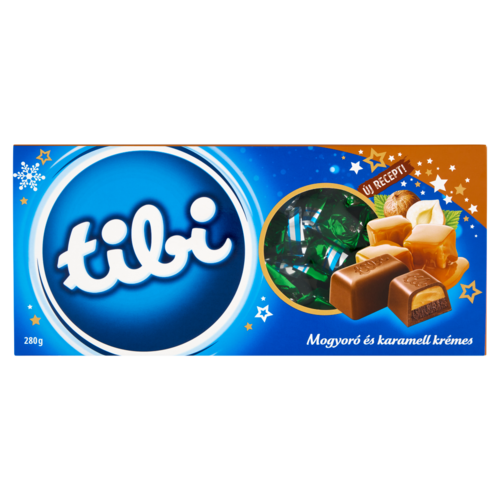 Tibi tejcsokoládé praliné mogyoró és karamell krémmel szaloncukor 280 g