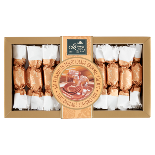 Szamos sós-karamelles tejcsokoládé krémmel töltött tejcsokoládé szaloncukor 225 g