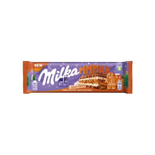 Milka Mmmax alpesi tej felhasználásával készült tejcsokoládé vaníliaízű krémtöltelékkel 300 g