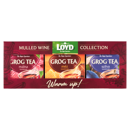 Loyd Grog tea málna, méz és szilva ízesítéssel 3 x 30 g (90 g)