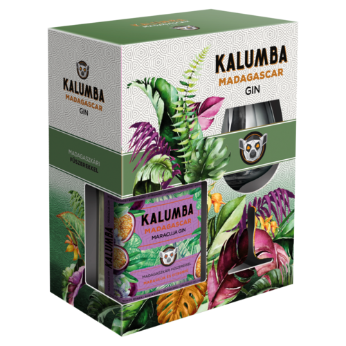 Kalumba Madagascar Maracuja gin 37,5% 0,7 l + 1 pohár