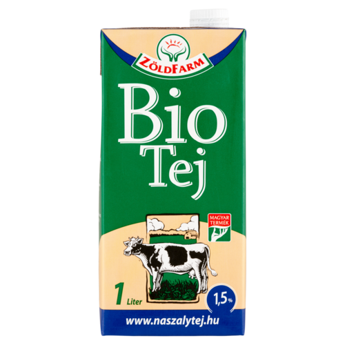 Zöldfarm UHT zsírszegény bio tej 1,5% 1 l