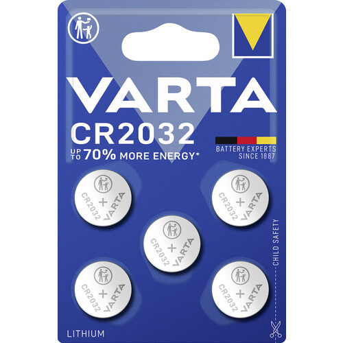 VARTA Lítium Gombelem CR2032 BL5 Elem