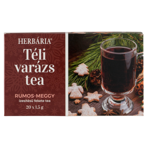 Herbária Téli varázs tea rumos-meggy ízesítésű fekete tea 20 filter 30 g