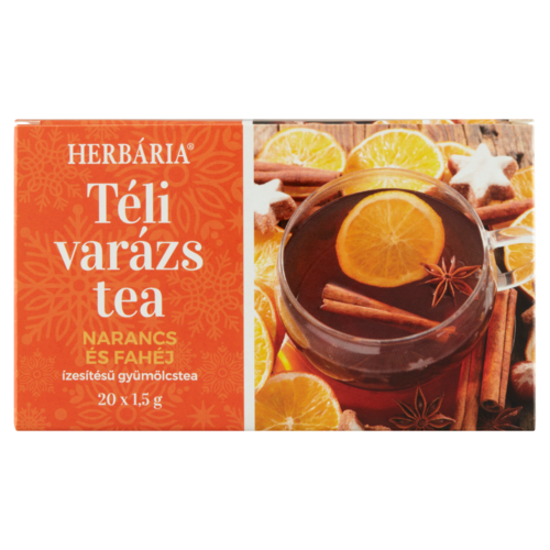 Herbária Téli Varázs Tea narancs és fahéj ízesítésű gyümölcstea 20 filter 30 g