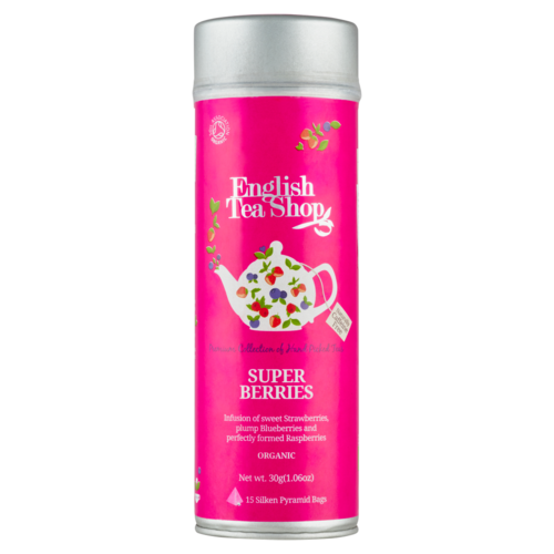 English Tea Shop szuperbogyós bio tea fémdobozban 15 filter 30 g