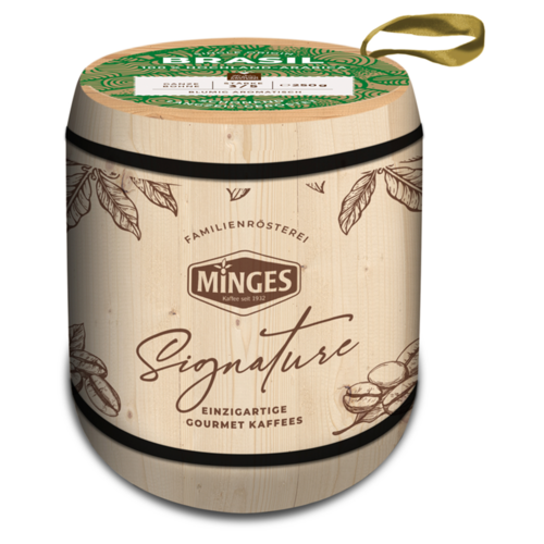 Minges Origins Brasil pörkölt szemeskávé fahordóban 250 g