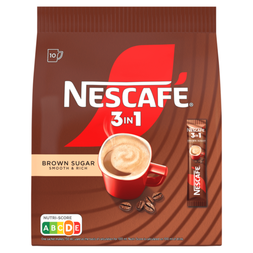 Nescafé 3in1 Brown Sugar azonnal oldódó kávéspecialitás barnacukorral 10 x 16,5 g (165 g)