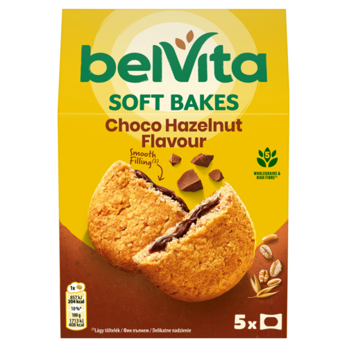 Belvita gabonás keksz, mogyorós ízű kakaós töltelékkel 250g
