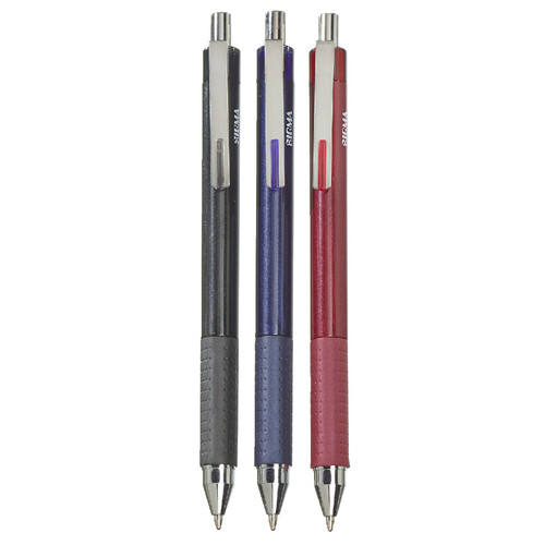 Sigma nyomós golyóstoll kék/fekete/piros 3db