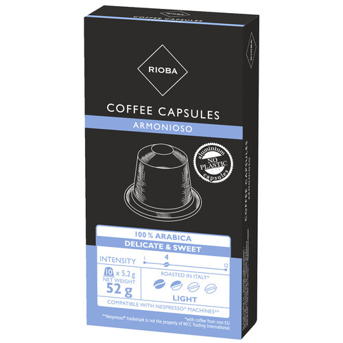 RIOBA Nespresso Kompatibilis Armonioso Kapszula 10 x 5,2 g