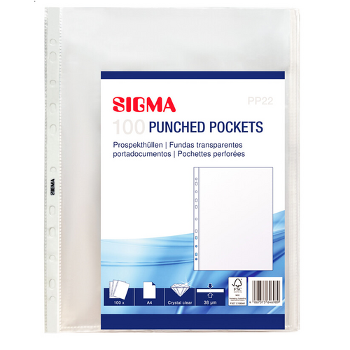 SIGMA Lefűzhető Genotherm A4 Viztiszta 38mq 100 db/cs