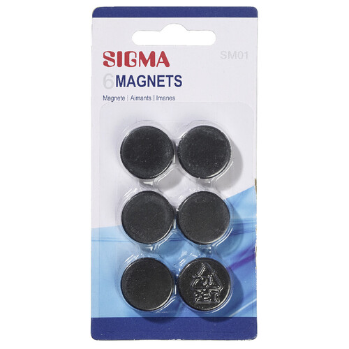 Sigma mágnes fekete 24mm 6db