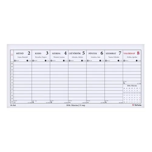 Asztali naptár TA24 290x135mm