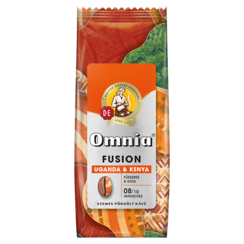 Omnia Fusion Uganda & Kenya fűszeres & diós szemes pörkölt kávé 900 g