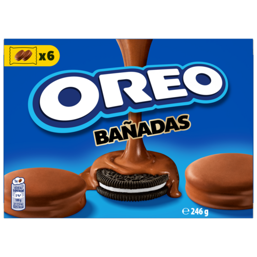 Oreo vaníliaízű töltelékkel töltött kakaós keksz kakaós tejbevonómasszával mártva 246 g