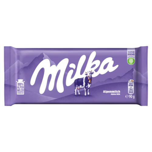Milka alpesi tej felhasználásával készült tejcsokoládé 90 g