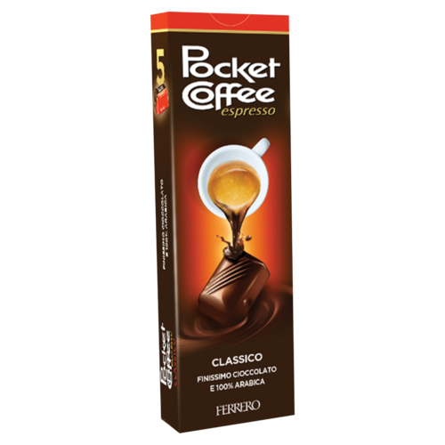 Pocket Coffee csokoládé és tejcsokoládé praliné folyékony kávéval töltve 62,5 g