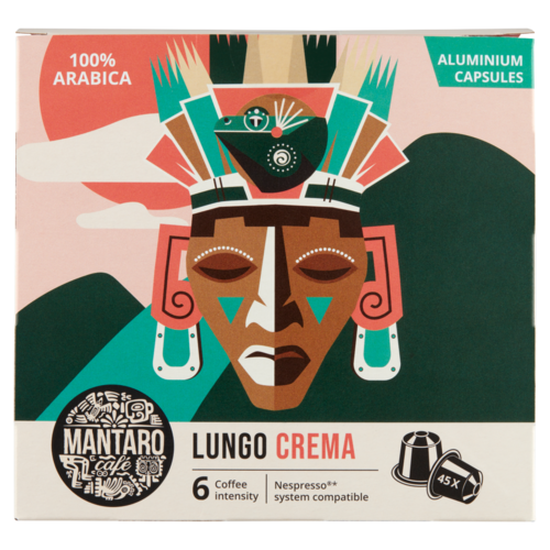 Mantaro Lungo Crema őrölt, pörkölt kávé alumínium kapszulában 45 x 5,2 g (234 g)