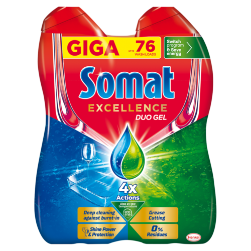 Somat Excellence DuoGel GreaseCutting mosogatógél 2 x 684 ml