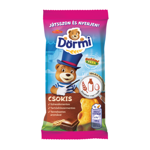 Dörmi csokoládés krémmel töltött puha piskóta 30 g