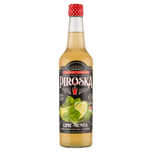 Piroska lime-menta ízű gyümölcsszörp cukorral és édesítőszerekkel 0,7 l