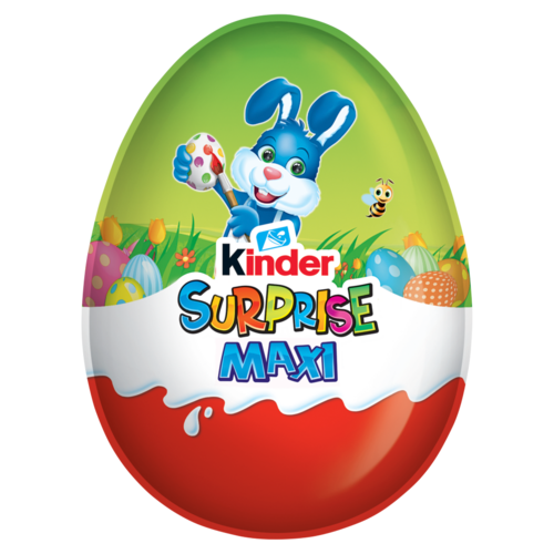 Kinder Surprise Maxi belső tejes réteggel bevont tejcsokoládé figura, belsejében meglepetéssel 100 g