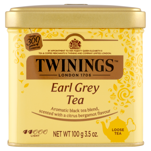 Twinings Earl Grey bergamott ízű szálas fekete tea 100 g