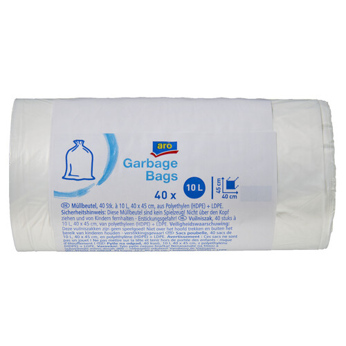 aro Szemetes zsák Fehér 10mikron 10 L / 40 db