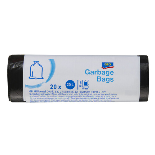 aro Szemeteszsák Fekete 10mikro 20 L/ 20 db