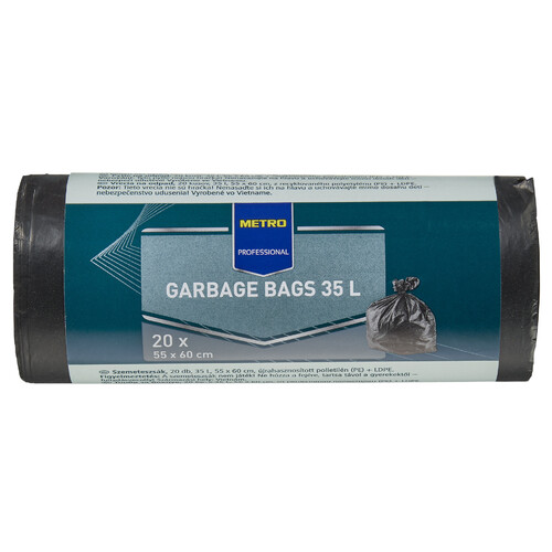Metro Professional Szemeteszsák Fekete 23mikron 35 l / 20 db