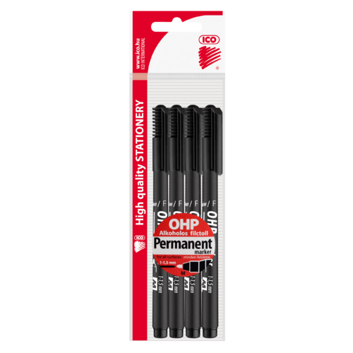 Ico OHP marker M fekete 4db
