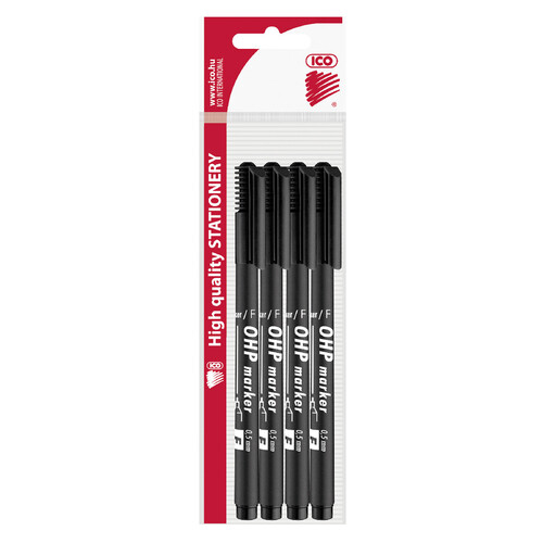 Ico OHP marker F fekete 4db