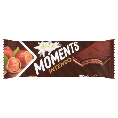 Moments Intenso mogyorós krémmel töltött kakaós ostyaszelet kakaós bevonómasszában 40 g