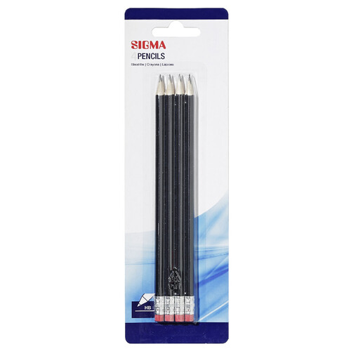 Sigma ceruza radírral HB 4db