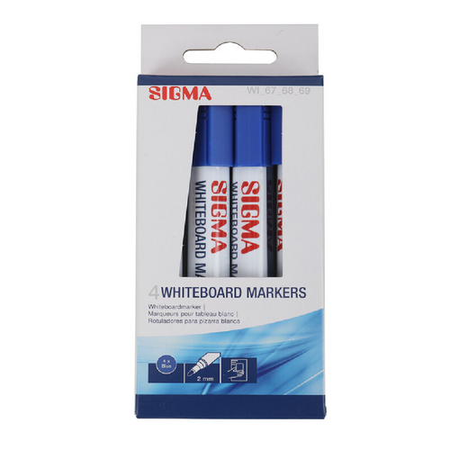 Sigma táblamarker kék 4db