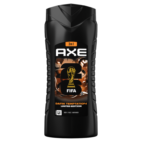 AXE FIFA Dark Temptation 3 in 1 tusfürdő testre, arcra, hajra 400 ml