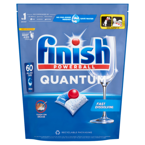 Finish Powerball Quantum Fresh mosogatógép kapszula 60 db 624 g