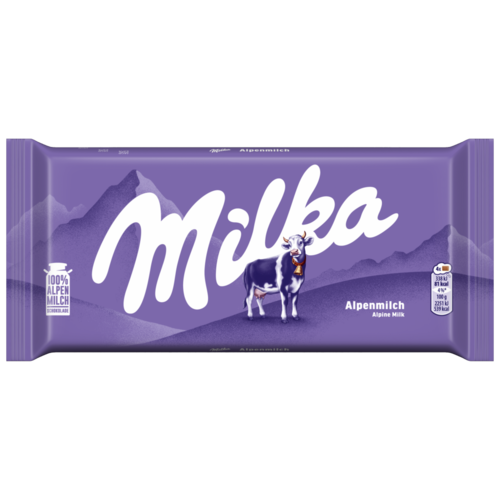 Milka alpesi tej felhasználásával készült tejcsokoládé 90 g